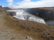 Third destination: Gulfoss (Golden Falls)! (Sorry for the splotches on my camera lens; it was pretty misty.)