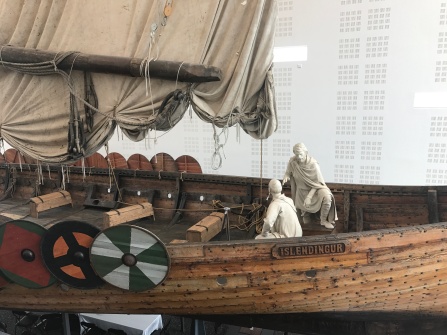 The Islendingur braved the Atlantic sea when it crossed from Iceland to North America in 2000. Now it resides in the Viking World museum in Keflavik, Iceland.